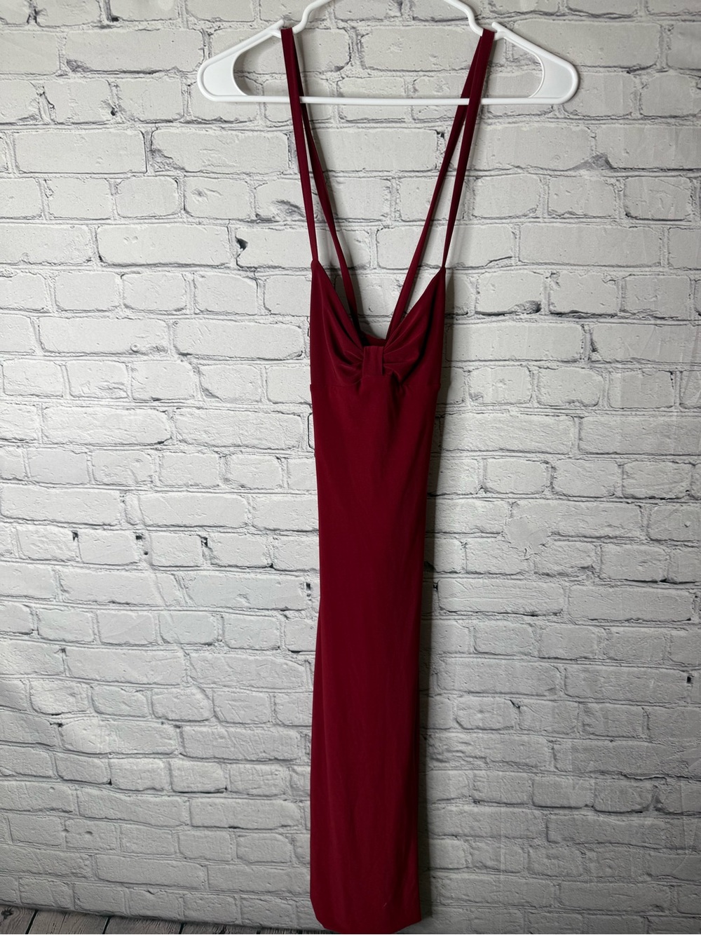AYM burgundy body con dress size small